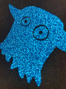 GLITTER Blue, термопленка