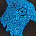 GLITTER Blue, термопленка