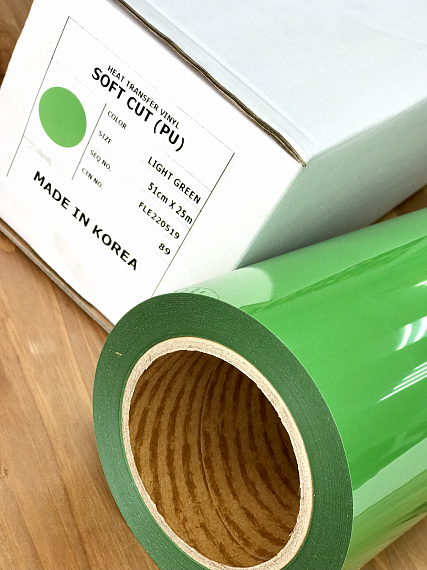 Soft Cut (PU) Light Green, термотрансферная пленка